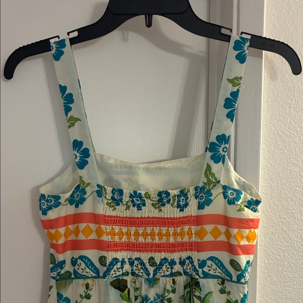 FARM for Anthropologie Multicolor Tropical Maxi Dress Small Petite - Picture 9 of 13